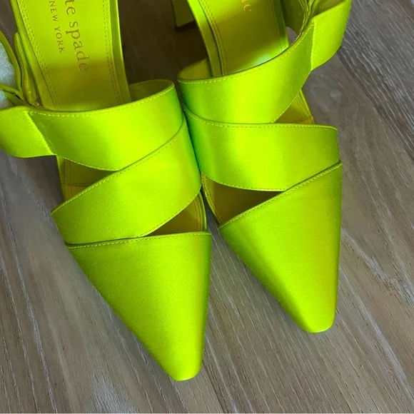 kate spade Bianca Satin Mules Heels - Size 10B (NWOT) - Picture 2 of 7